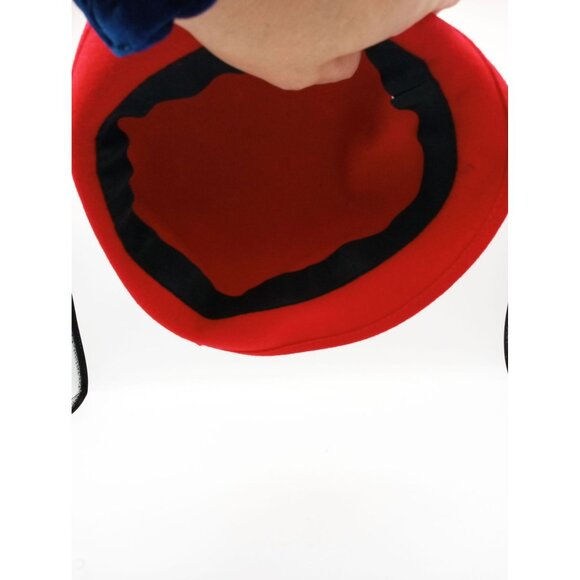 Red Wool Cloche Hat With Black Trim & Button Detailing Fits Most Sizes Target - Picture 13 of 14